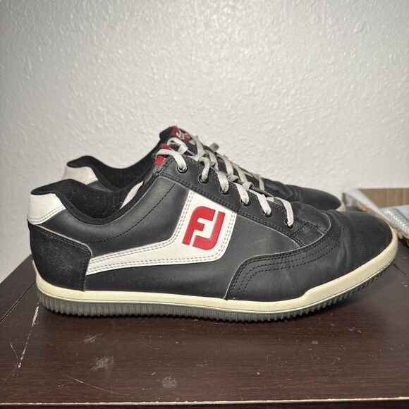 FootJoy Other - FootJoy Greenjoys Spikeless Golf Shoes Black/Red/Grey 45317 Men’s Size 10.5 M